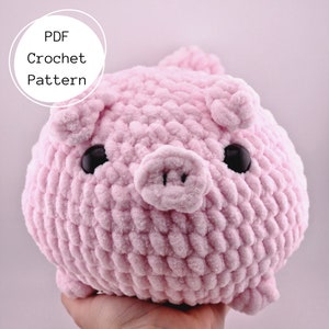 BUNDLE Big & Small Pig Crochet Pattern, amigurumi pattern, pig pattern, crochet pattern cute, crochet beginner, crochet tutorial