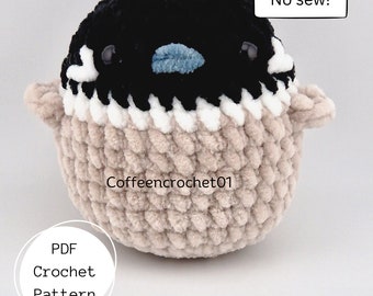 No Sew Goose Bird Stressball Crochet Pattern amigurumi pattern goose pattern crochet pattern cute beginner market