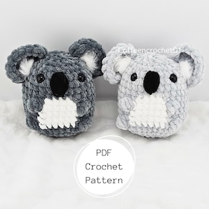 No Sew Kora the Koala Animal Stressball Crochet Pattern amigurumi pattern mallard pattern crochet pattern cute crochet beginner tutorial