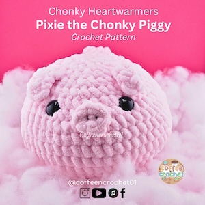 Chonky Pig Crochet Pattern amigurumi pig pattern farm pattern crochet pattern cute crochet beginner crochet tutorial animal Pixie