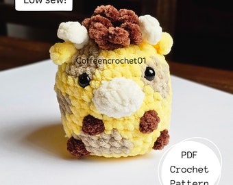 Low Sew Gerald the Giraffe Animal Stressball Crochet Pattern amigurumi pattern pattern crochet pattern cute crochet beginner tutorial