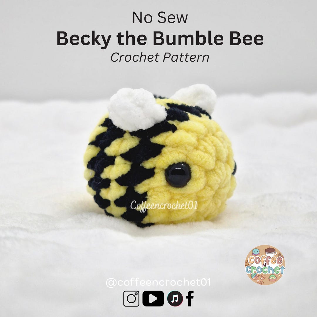 No Sew Bumble Bee Amigurumi Pattern Crochet Pattern Cute Crochet ...