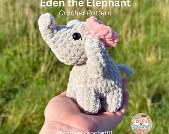 Eden the Elephant Häkelanleitung: Amigurumi Tier Häkelanleitung (PDF-Muster)