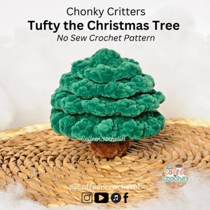 Christmas Tree Crochet Pattern: Chonky Critters Amigurumi (PDF Pattern) Tufty