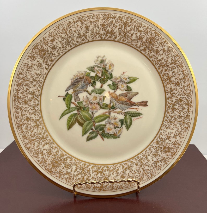 Lenox Bird Plate, Limited Edition, Boehm Birds, Decorative, 24k Gold