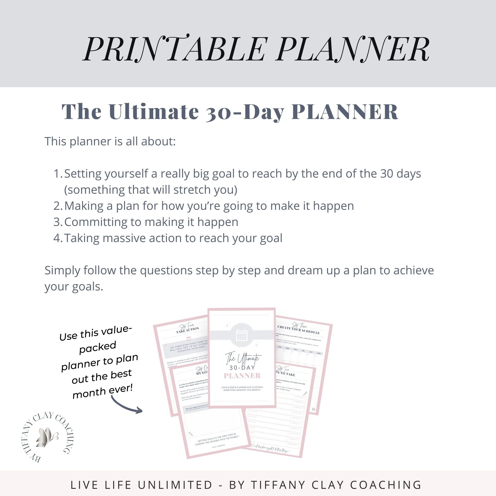 Ultimate 30 Day Planner Printable Planner Printable - Etsy Canada