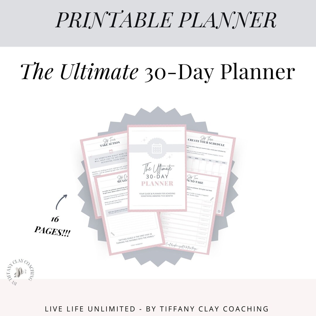 Ultimate 30 Day Planner Printable Planner Printable - Etsy