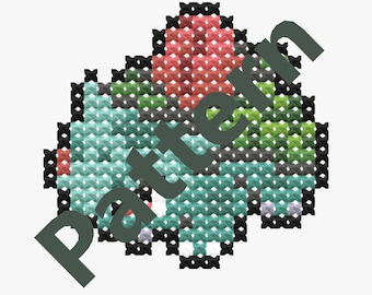 Ivysaur Icon Cross-Stitch Pattern