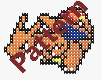 Charizard Icon Cross-Stitch Pattern
