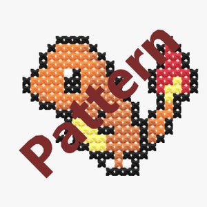 Charmander Icon Cross-Stitch Pattern