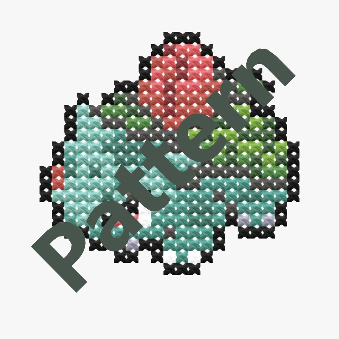 Ivysaur Icon Cross-stitch Pattern - Etsy