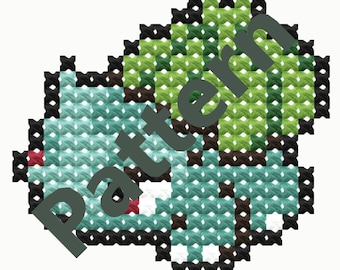 Bulbasaur-Symbol Kreuzstichmuster