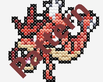 ピカピカ！コイキング＆ギャラドスのポケモン進化クロスステッチ