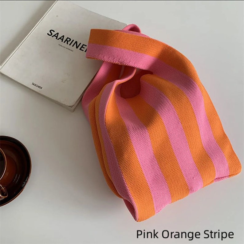 10 Colors Checkerboard Bag, Stripe Bag, Minimalist Sling Bag, Crochet