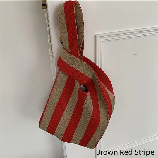 10 Colors Checkerboard Bag, Stripe Bag, Minimalist Sling Bag, Crochet