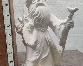 Figurine En Biscuit De Porcelaine à Peindre - Père Noël Avec Arbre, Lanterne, Jouets