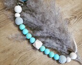 Pacifier chain with name Pacifier chain with clip Pacifier chain with crochet balls Pacifier chain with silicone beads