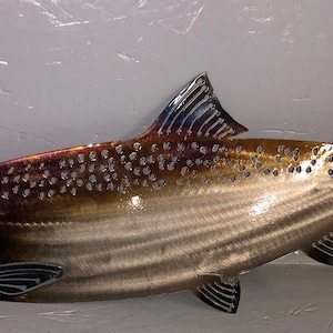 Steelhead trout metal art, Fishing art, Fish metal art, Steelhead, Trout, Gift for men
