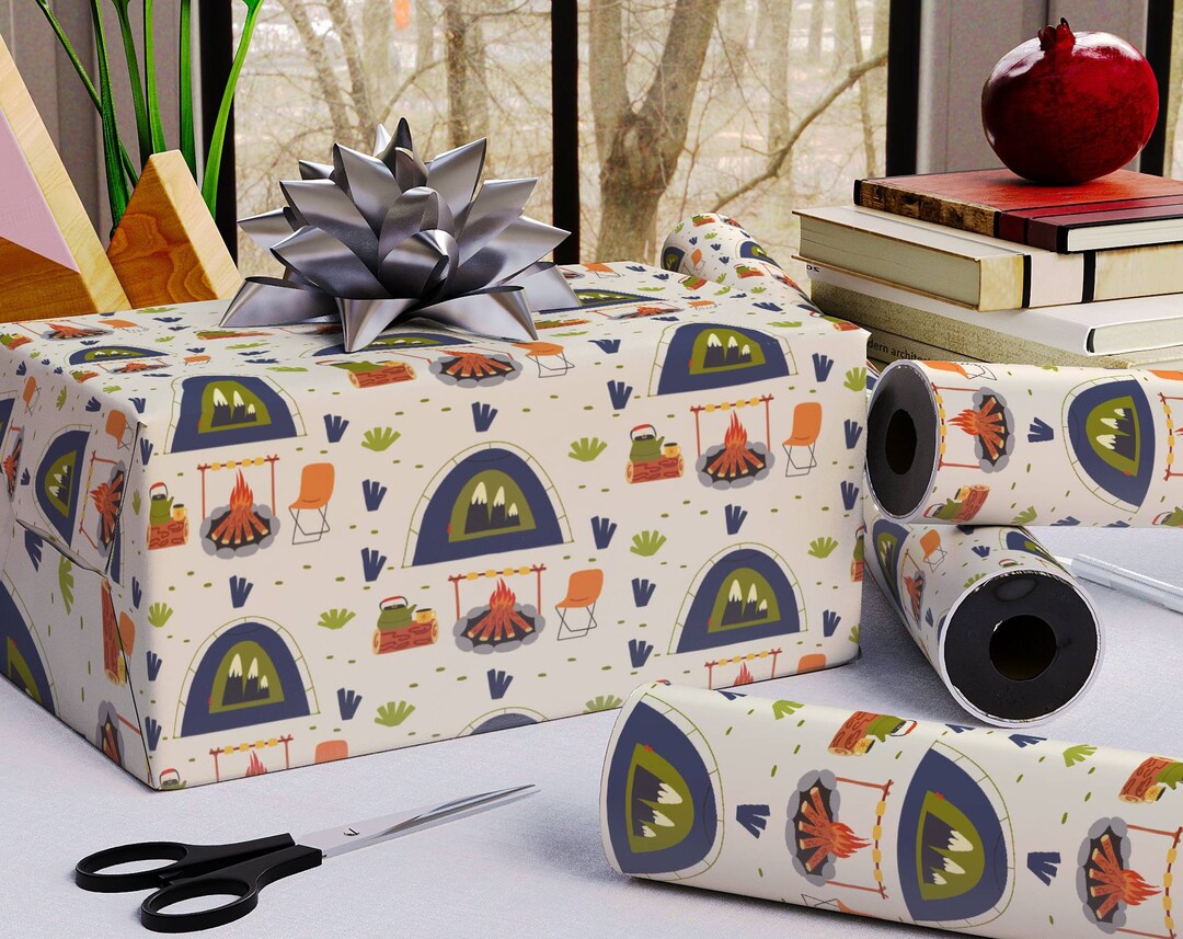 Camping RV Wrapping Paper Caravan Gift Wrap Camping Wrapping Etsy