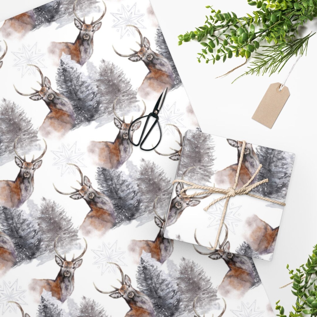 Deer Christmas Wrapping Paper 