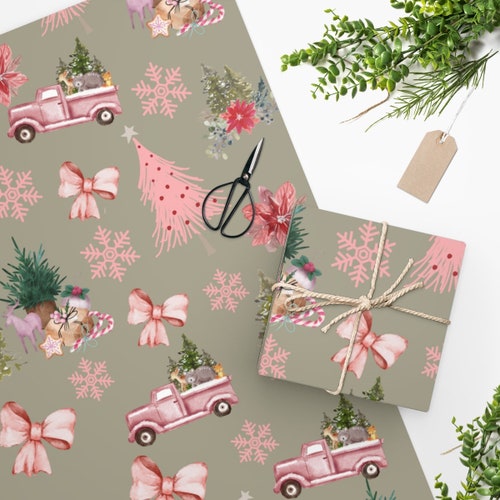Vintage Christmas Wrapping Paper Christmas Gift Wrap Etsy