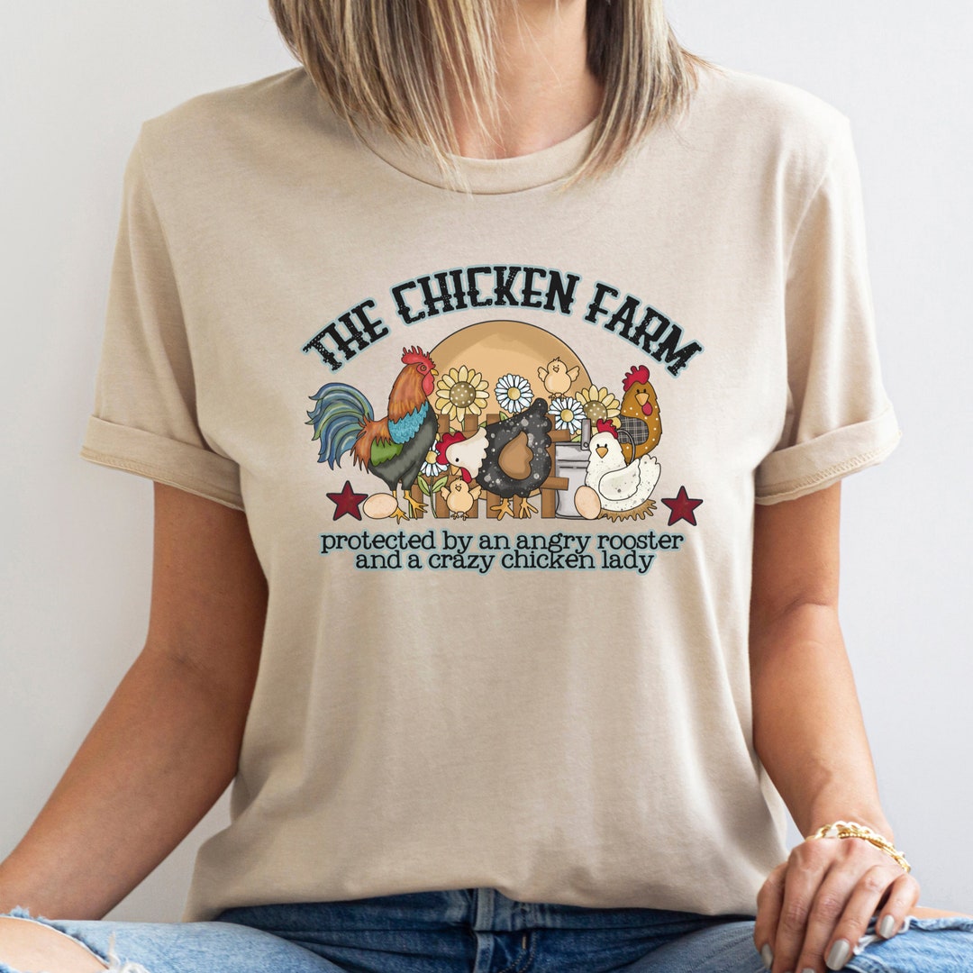 Chicken Farm T Shirt Crazy Chicken Lady Shirt Women Chicken Etsy