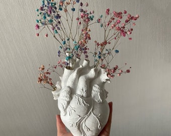 Exclusive Anatomical Heart Vase, Cardiologist Artificial Flowers Vase, Dried Flowers Vase, Nordic Style Flower Pot, Medical Gift for Doctor