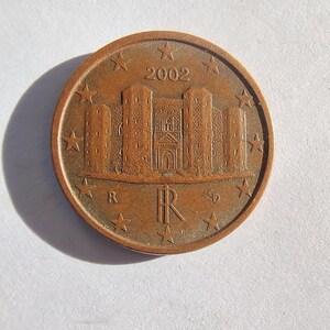 RARE MYNT 2002 Italien 1 eurocent L mz25 eurocent