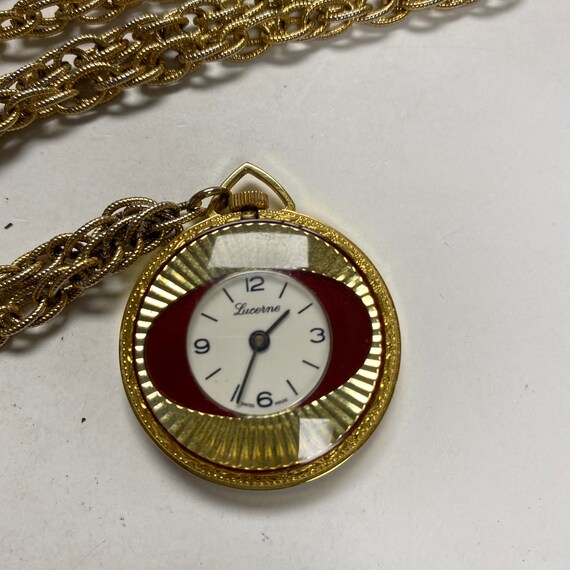 Montre Mécanique Vintage Lucerne Suisse - 15 Bijoux, Plaqué Or 10 Carats, Cuir, Remontage Manuel
