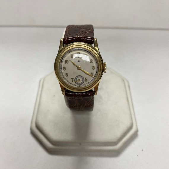 m516 Vintage Elgin USA Gold Tone 15 Jewels Wrist … - image 1