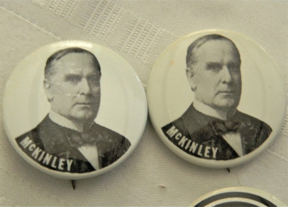 p268 Lot of Six Campaign Buttons, McKinley and Ga… - image 2