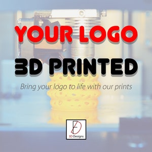 Logotipo personalizado 3D - Seu logotipo, logotipo da empresa, sinalização personalizada, logotipo comercial, impresso em 3D em até 5 cores