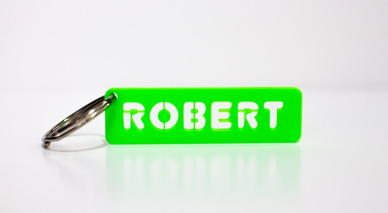Personalised Keychain, 3D Printed, nameplate, name tag. Great as gift or as bag tag. image 4