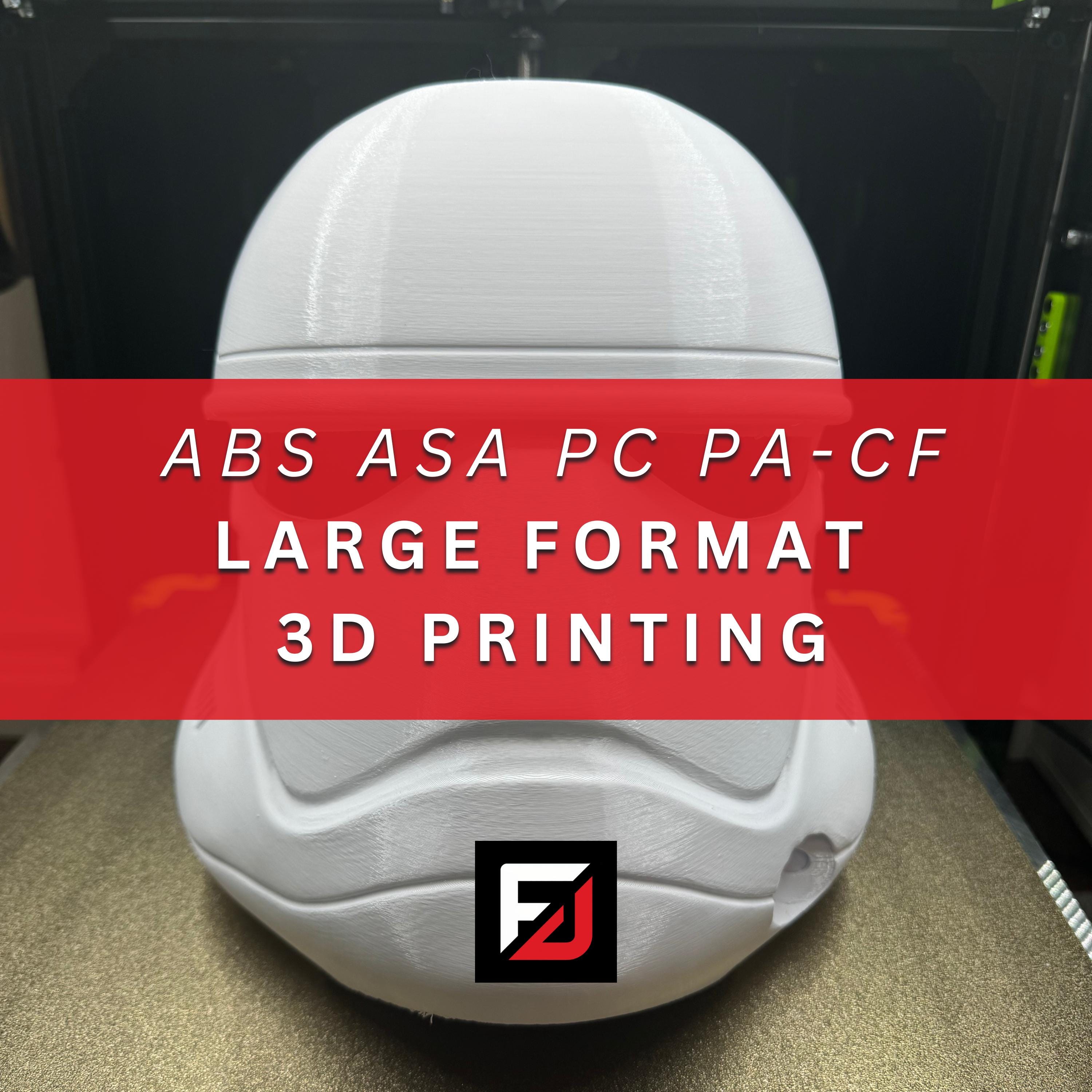 Large Format 3D Printing Service: Functional Parts, Cosplay, Prototyping, Automotive and more.