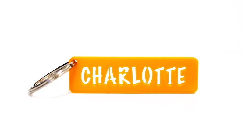 Personalised Keychain, 3D Printed, nameplate, name tag. Great as gift or as bag tag. image 3