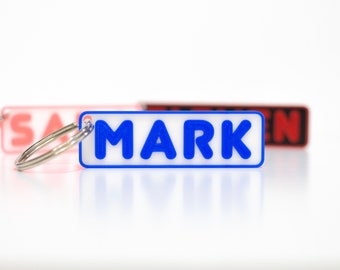 Custom Name Keychain: Multicolour 3D Printed Tag