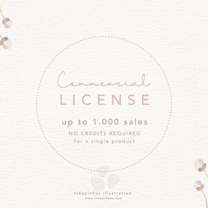 Commercial License - TresPinhas, Comercial use clipart TrêsPinhas, Commercial License for large production up to 1000 sales of end product