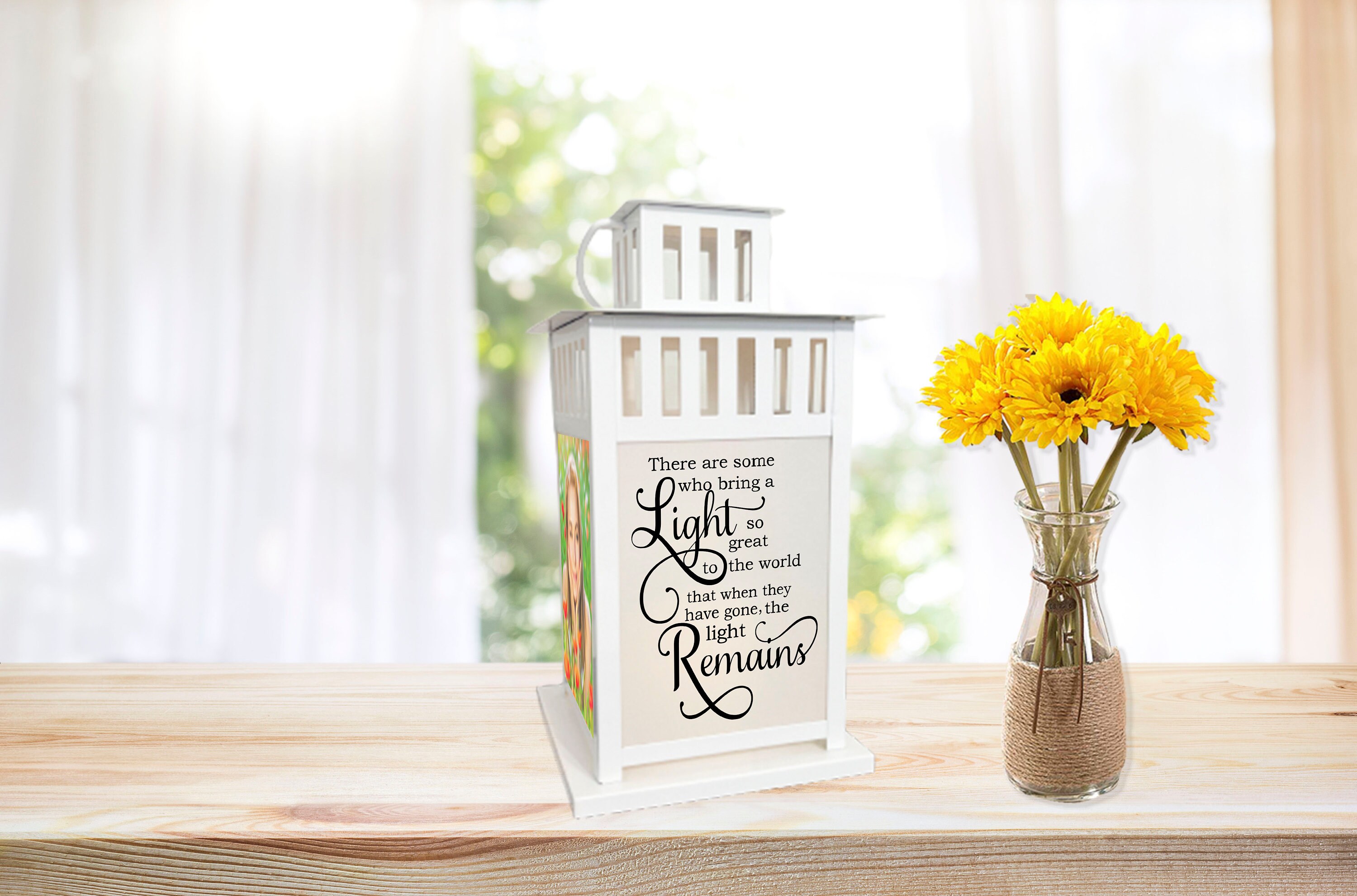 Light remains,  Photo Lantern, Memorial Lantern ,Memorial Candle, Sympathy lantern, Remembrance, Bereavement Gift, Loss of a Loved