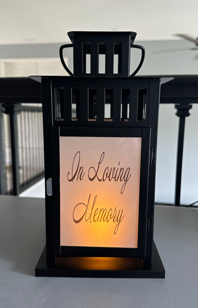 Keep the Light on, Photo Lantern, Memorial Lantern ,Memorial Candle, Sympathy lantern, Remembrance, Bereavement Gift, Loss of a Loved image 5