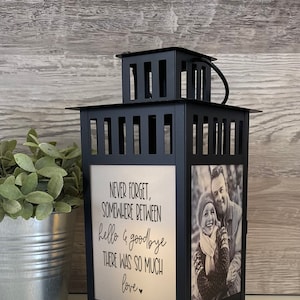 Never Forget,  Photo Lantern, Memorial Lantern ,Memorial Candle, Sympathy lantern, Remembrance, Bereavement Gift, Loss of a Loved