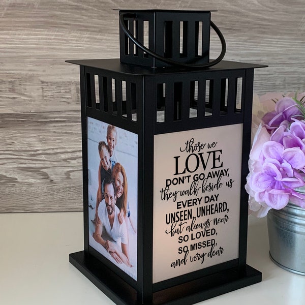 Those We Love, Photo Lantern, Memorial Lantern ,Memorial Candle, Sympathy lantern, Remembrance, Keepsake, Bereavement Gift, Loss of a Loved