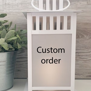CUSTOM ORDER  Photo Lantern, Memorial Lantern ,Memorial Candle, Sympathy lantern, Remembrance, Bereavement Gift, Loss of a Loved