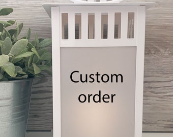 CUSTOM ORDER  Photo Lantern, Memorial Lantern ,Memorial Candle, Sympathy lantern, Remembrance, Bereavement Gift, Loss of a Loved