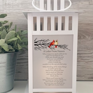Letter from Heaven,  Photo Lantern, Memorial Lantern ,Memorial Candle, Sympathy lantern, Remembrance, Bereavement Gift, Loss of a Loved