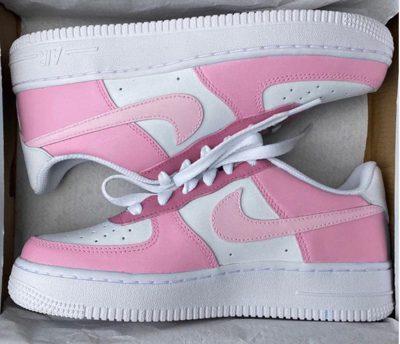 Light Pink Air Force 1  Pink nike shoes, Cute nike shoes, Preppy