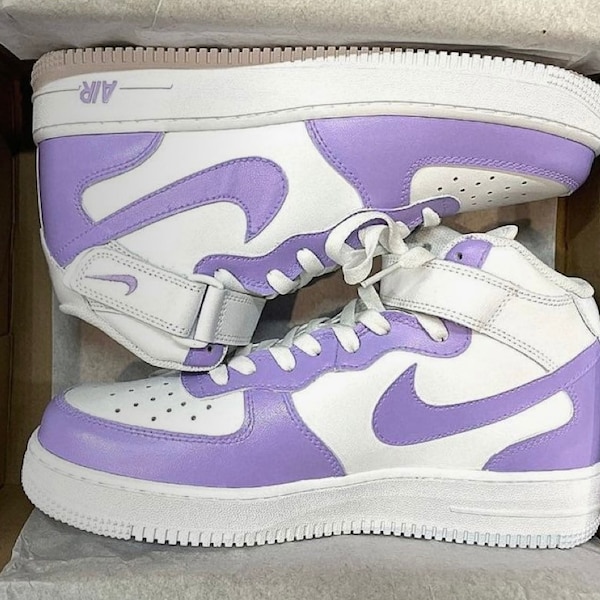 Purple air force 1 mids Etsy Nederland