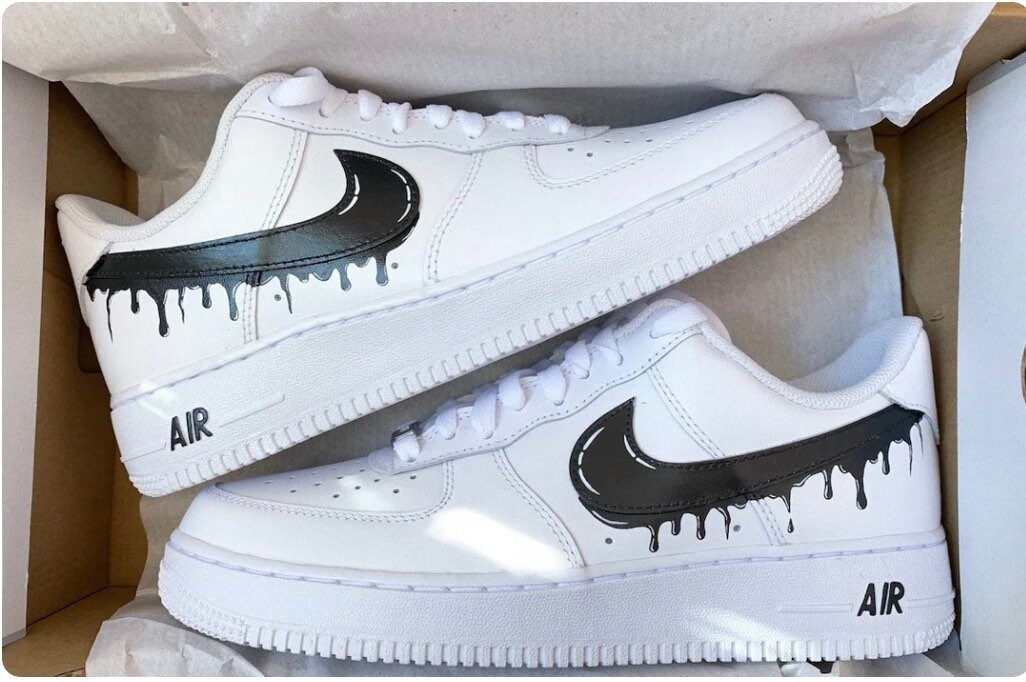 GG Swoosh Design - Custom Nike Air Force 1 Trainers – MattB Customs