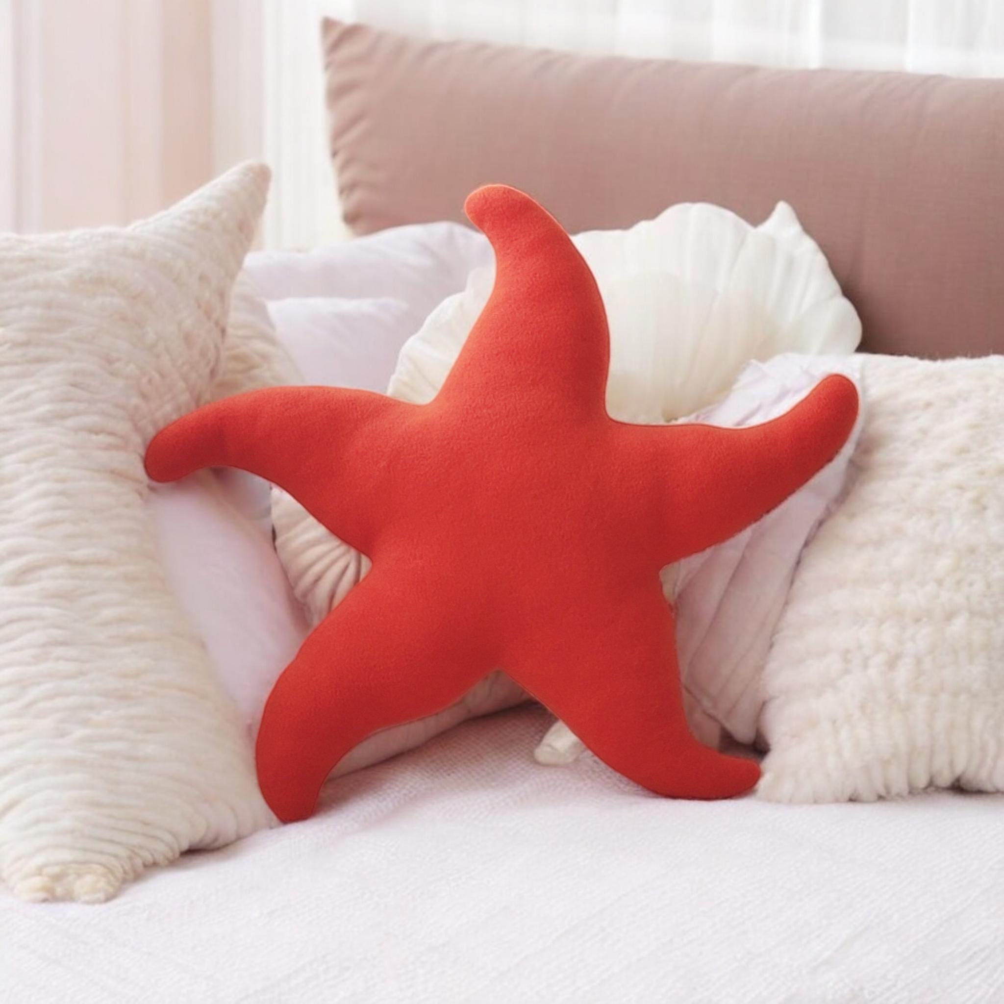 Sea Star Pillow, Starfish Pillow, Baby Crib Pillow, Burnt Orange starfish pillow, Sea Star Cushion, Decorative Pillows, Baby Shower Gift