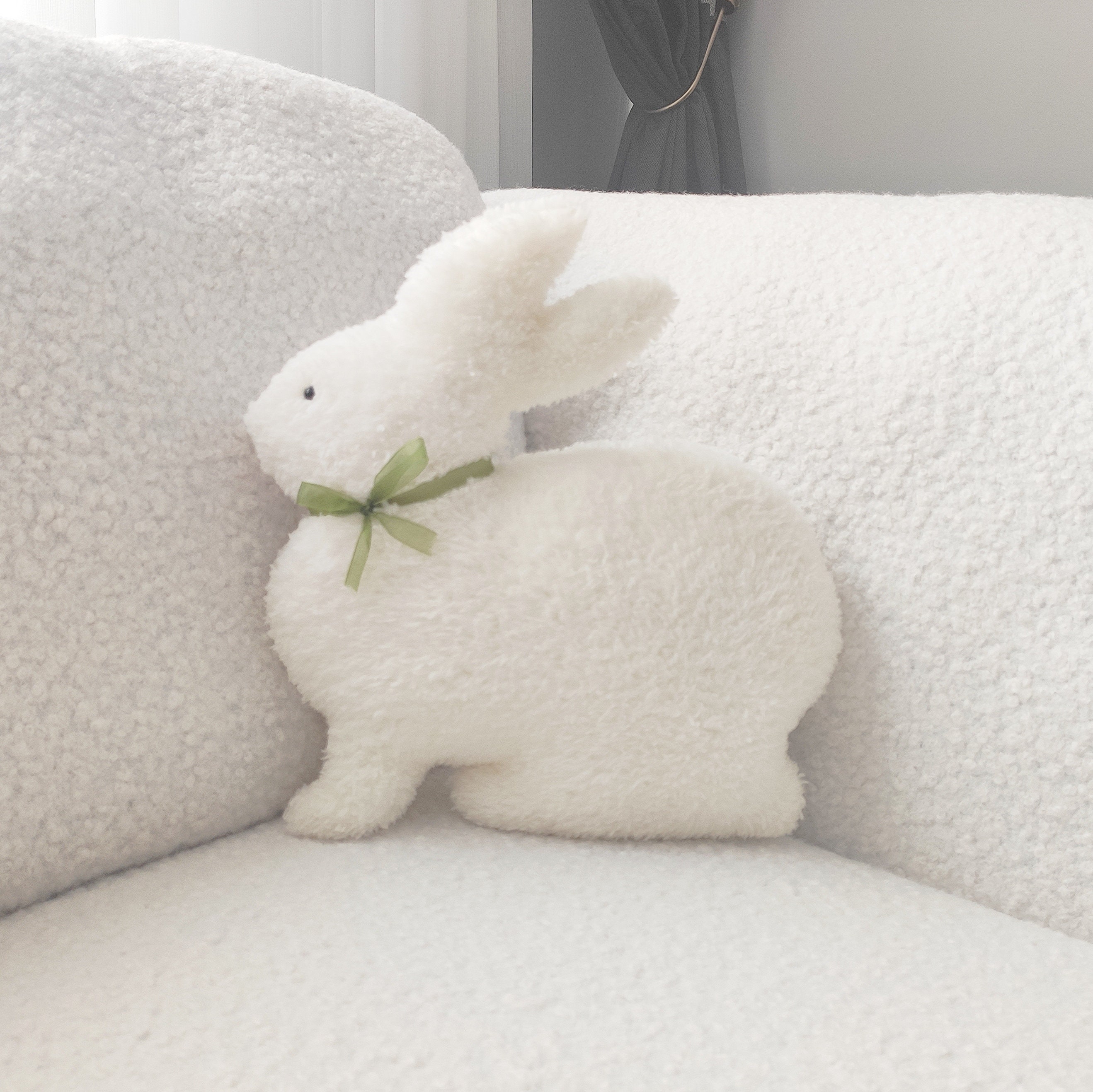 Rabbit Shaped Pillow, Easter Decor Pillow, Easter Bunny