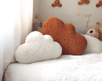 Handmade Teddy Cloud Pillow: Plush Baby Nursery Decor